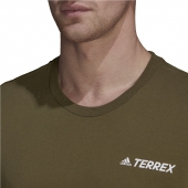 Adidas Футболка чоловіча Terrex Mountain Poly Logo Tee S Focus Olive