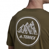 Adidas Футболка чоловіча Terrex Mountain Poly Logo Tee S Focus Olive