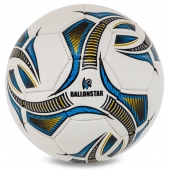Ballonstar Мяч футбольный PU №5 Crystal FB-4189 Белый/Синий