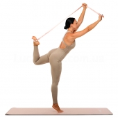 Bloom ремінь-стяжка для перенесення килимка Yoga Strap LB7080 Рожевий