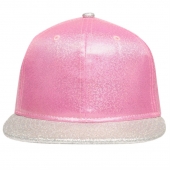 Crafted Bling Flat Peak Cap Junior Girls Pink
