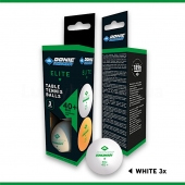 Donic Набір м'ячів Elite 1star 40+ MT-608310 3шт Білий