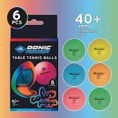 Donic Набір м'ячів для настільного тенісу Color Poopps 6шт MT-649015