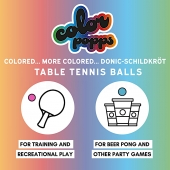 Donic Набір м'ячів для настільного тенісу Color Poopps 6шт MT-649015