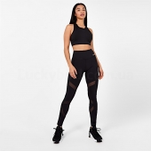 Everlast Жіночі легінси Contour Panel Leggings Womens 6(34) 2XS BlackMesh