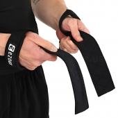Ezous Лямки для тяги Leather Lifting Strap B-09 Чорний