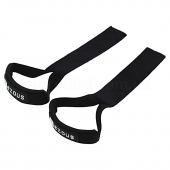 Ezous Лямки для тяги Leather Lifting Strap B-09 Чорний