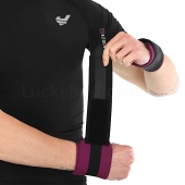 Ezous Бинти кистьові для жиму 2шт Strong Wrist Wraps C-05 Чорний/Фіолетовий