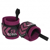 Ezous Бинти кистьові для жиму 2шт Strong Wrist Wraps C-07 Чорний/Фіолетовий