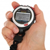 Flott Секундомір спортивний електронний 10 результатів F-106 Чорний/Срібний