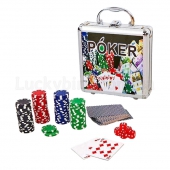 Набор для покера в алюминиевом кейсе IG-4392 100 фишек без номинала