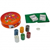 Покерный набор в метал. коробке IG-6617 120фишек