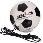 Jello Мяч футбольный тренажер №4 PU FB-6420 Черный/Белый
