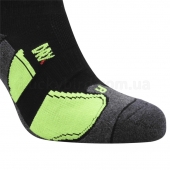 Karrimor Dri Skin 2 Pack Running Socks Mens 7-11 Black/Fluo