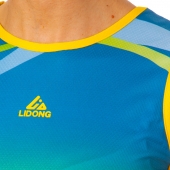 Lidong Форма для легкой атлетики женская LD-8302-1 L Синий/Желтый/Зеленый