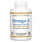 California Gold Nutrition Омега-3 рыбий жир 100 капсул
