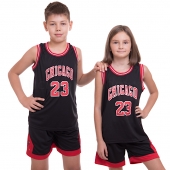 NB-Sport Форма баскетбольная детская NBA Bulls 23 5351 M Черный/Красный