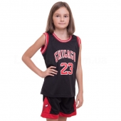NB-Sport Форма баскетбольная детская NBA Bulls 23 5351 S Черный/Красный