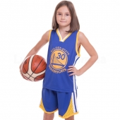 NB-Sport Форма баскетбольная подростковая NBA Golden 7354 S Синий/Желтый