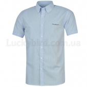 Pierre Cardin Мужская рубашка с коротким рукавом M Wht/Blu Stripe