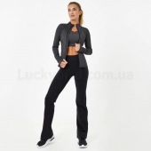 USA Pro Fitness Jacket Womens 8(XS) Charcoal Marl
