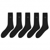 Giorgio 5 Pack Classic Socks Mens 7-11 Black