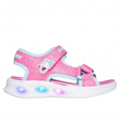Skechers S-Lights Sola Glow Sandals Childrens 2(35) Pink/Blue