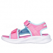 Skechers S-Lights Sola Glow Sandals Childrens 2(35) Pink/Blue