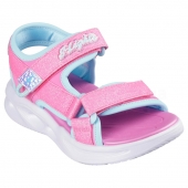 Skechers S-Lights Sola Glow Sandals Childrens 2(35) Pink/Blue