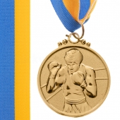 SP-Sport Медаль спортивна зі стрічкою Бокс C-4337 Золотий