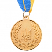 SP-Sport Медаль спортивная с лентой Ukraine C-6865 Золото