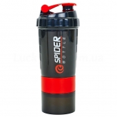 SP-Sport Шейкер 3-х камерный Spider Bottle FI-6389 500+100мл Красный