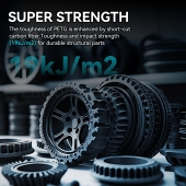 Sunlu PETG-CF Carbon Fiber Пластик для 3D друку 1кг Black/Чорний