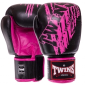 Twins Перчатки боксёрские Кожа FBGVL3-TW3 10Oz Black/Pink