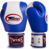 Twins Перчатки боксерские кожа BGVL9 12Oz Синий/Белый