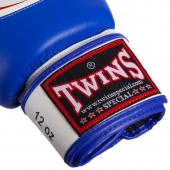 Twins Перчатки боксерские кожа BGVL9 12Oz Синий/Белый