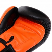 Twins Перчатки боксерские кожа BGVL3-2T Оранжевый/Черный 10 Oz