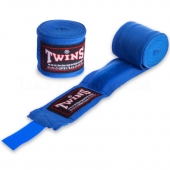 TWN Бинты боксерские хлопок с эластаном 005-4 4м  Синий