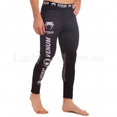 VNM Компрессионные штаны тайтсы для спорта Logos CO-8221 M Черный/Белый