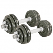 York Гантелі розбірні стальні фарбовані TA-8211-15 2шт по 7,5кг Графітовий/Сірий