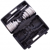 York Fitness Гантелі розбірні в пластиковому кейсі TA-80047-30 Хром