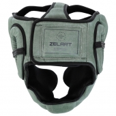 Zelart Шолом боксерський з повним захистом BO-1197 S Чорний/Оливковий
