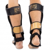 Zelart Захист гомілки та стопи для єдиноборств BO-1209 S Чорний/Золотий