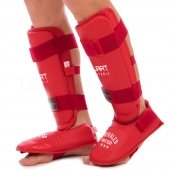 Zelart Захист гомілки та стопи для карате BO-3958 S Червоний