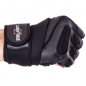 ZEL Перчатки для тяжелой атлетики Кожа SB -161074 S Черный