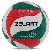 ZEL Мяч волейбольный VB-9000 №5 Белый/зеленый/Красный