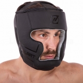 ZEL Шлем боксёрский с полной защитой Кожа VL-3151 S Черный